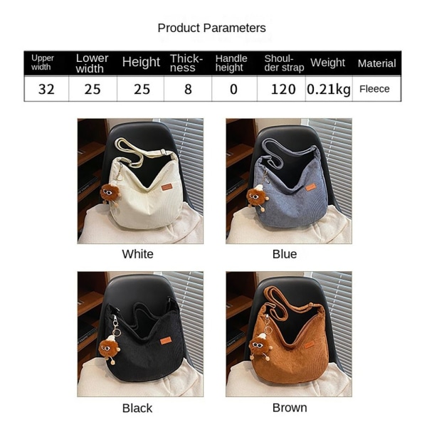 Slynge Skuldervesker Totes Bag HVIT WHITE