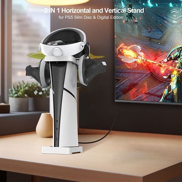 Spelkonsol Dock Spel Horisontell Bas VIT white