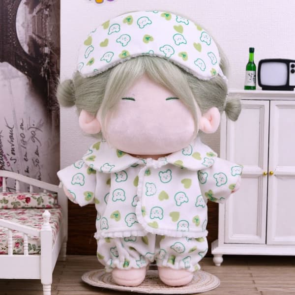 Dockkläder Dockpyjamasdräkt GRÖN green