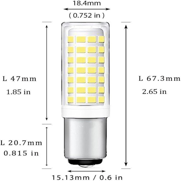 BA15D 2835 Keramisk dimmer LED Liten majsljus