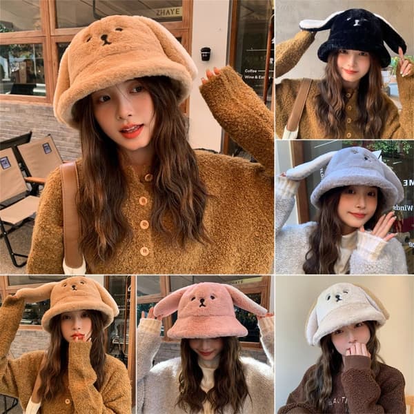Basin Hatt Päls Bucket Hatt ROSA pink