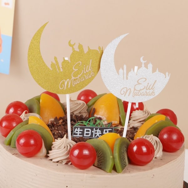 Eid Mubarak Tårta Toppers Cupcakes Toppers GULD