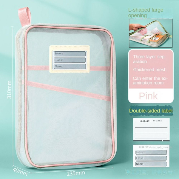 Mesh lynlås pose taske Transparent fil taske FARVE 1 FARVE 1 Color 1
