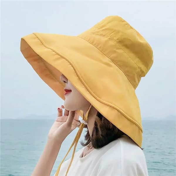 Dame Bucket Hat Dobbeltsidet Fiskerhat BLÅ blue