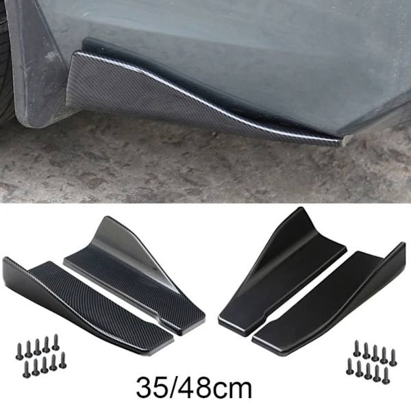 Bil Stötfångare Spoiler Bakre Läpp Bil Side Kjol Bumper Bars 35cmCarbon