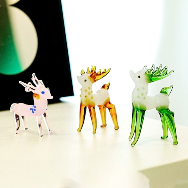 Crystal Sika Deer Ornament Heminredning och tillbehör C C C