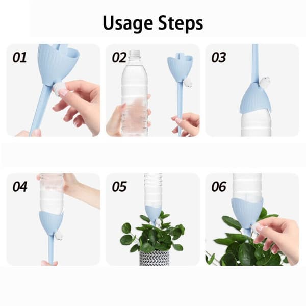 Selvvannende pigger for potteplanter HVIT white