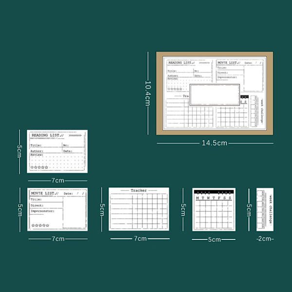 Journalstempler Sett Dagsplan REGISTRERING Record