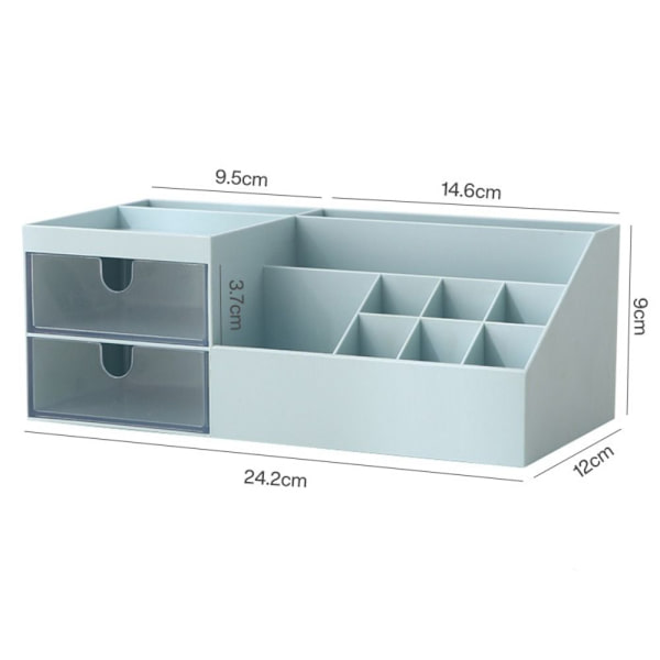Desktop Organizer Opbevaringsboks til kontorartikler BLÅ Blue