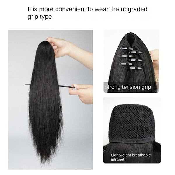 Ponytail Peruukit Hiustenpidennykset TUMMANRUSKEA, KIHARA DARK BROWN CURLY-CURLY