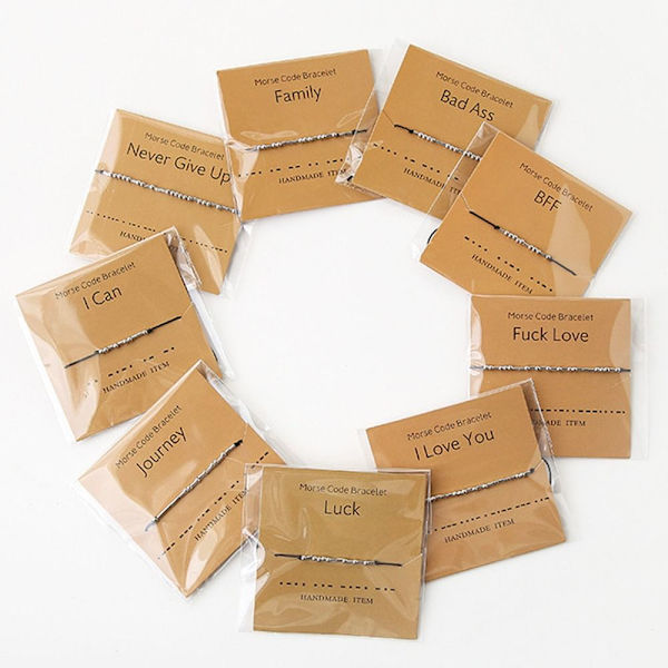 Morse Code Armband Pärlor Armband TACKFUL TACKFUL Thankful