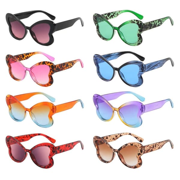 Dame Cat Eye Sommerfuglesolbriller PINK LEOPARD Pink Leopard
