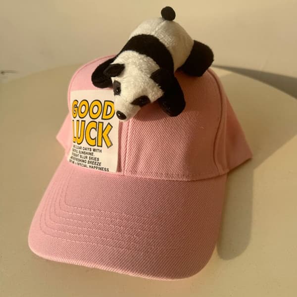 Panda Hatt Baseball Caps ROSA BARN BARN Pink Kid-Kid