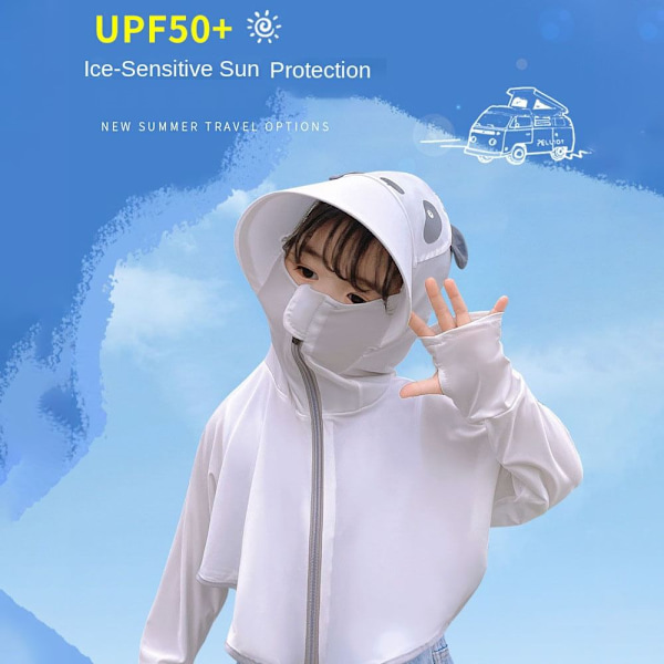 Barn Solskyddskläder UV-skyddsmössa VIT white