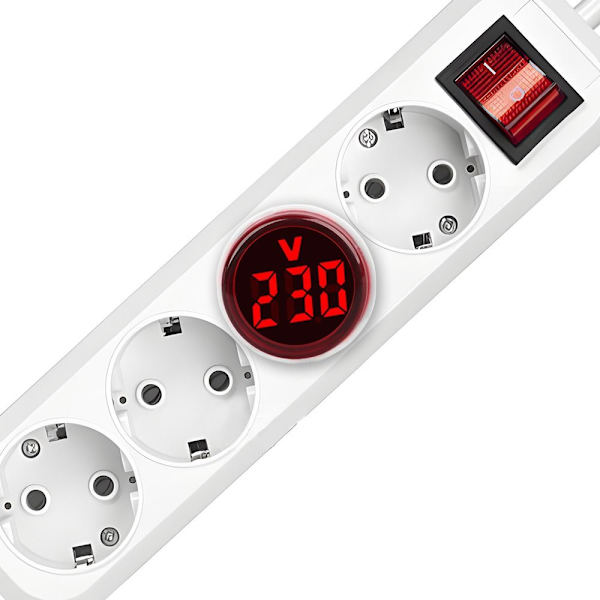 Rund Voltmeter Spänningsmätningsmonitor 4 4 4