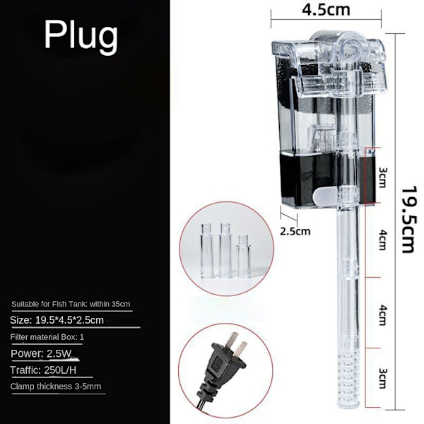 Foss Fisketank Filter Akvarium Oksygenpumpe STØPPEL STØP plug