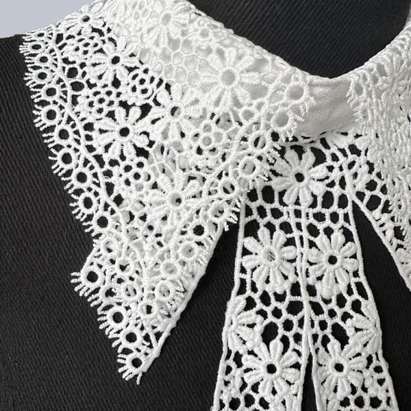 Dame Blondekrave Sløjfe Krave SORT Black