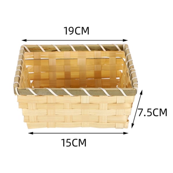 Bamboo Basket Wicker Leipäkori 26X16X7.5CM 26x16x7.5cm