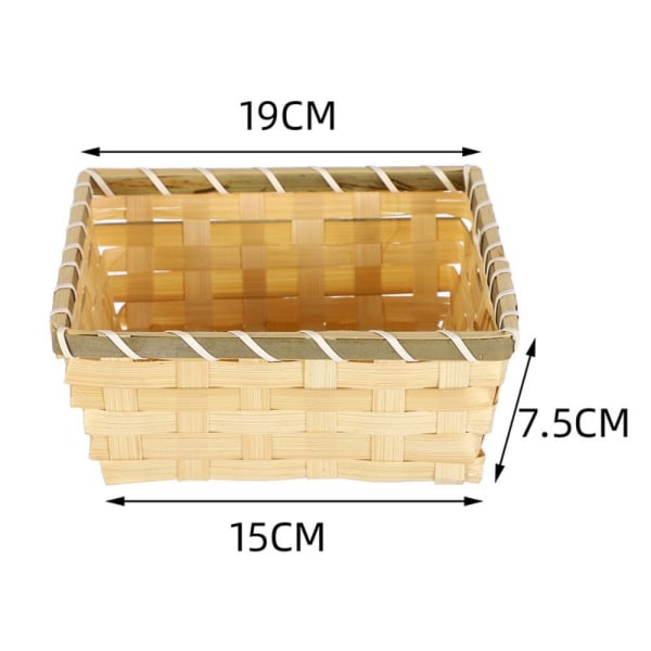 Bambuskurv flettet brødkurv 23*17*7CM 23*17*7cm