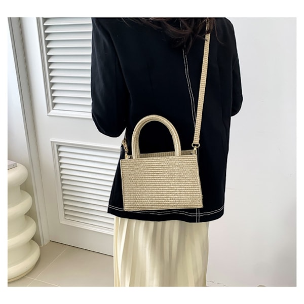 Axelväska Väska i vävt mönster BEIGE Beige