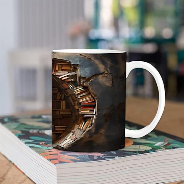 Kirjahyllymuki Book Lover -kahvimuki 1 1 1