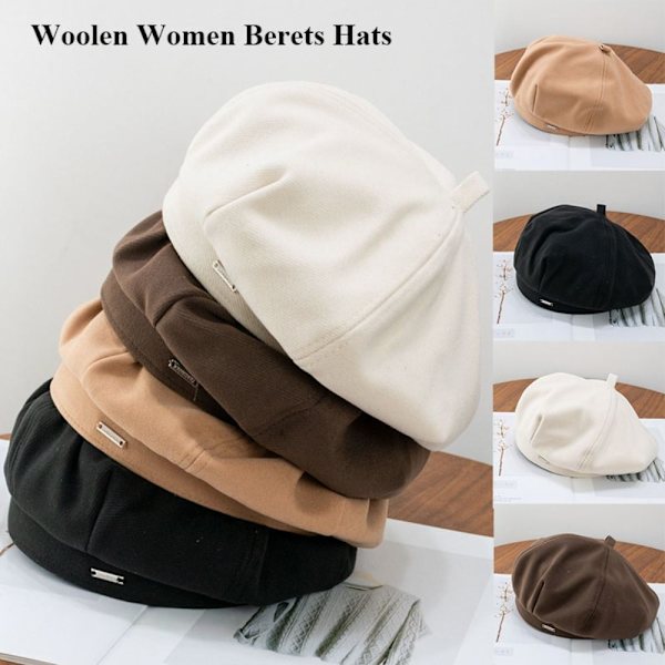 Dame Berets Vinterhatte SORT Black