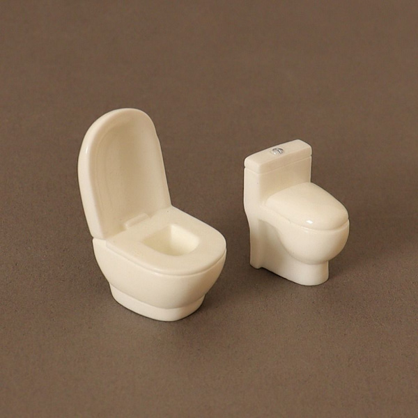 Dukkehus Mini Toilet Resin Toilet 2 2 2