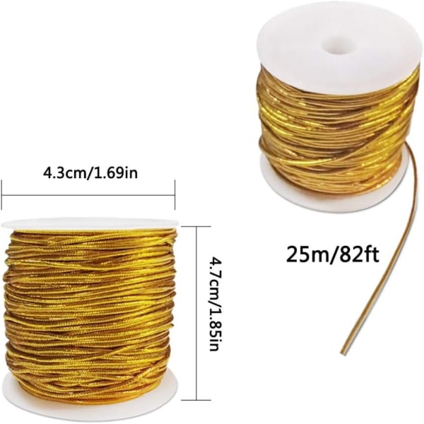 Gylden silketråd Sølvtråd 3 strenge manuel tråd
