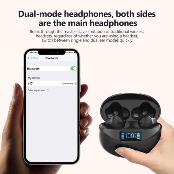 Beinledningsøretelefon Trådløst Bluetooth Headset Sport