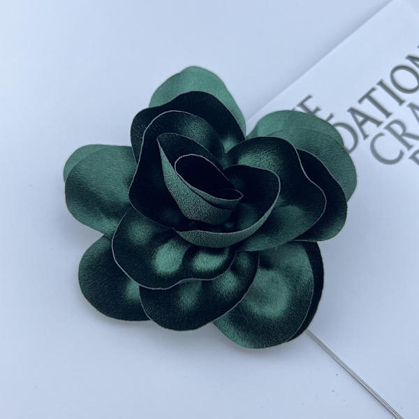 Stor blomma brosch franska kvinnor Corsage GRÖN green