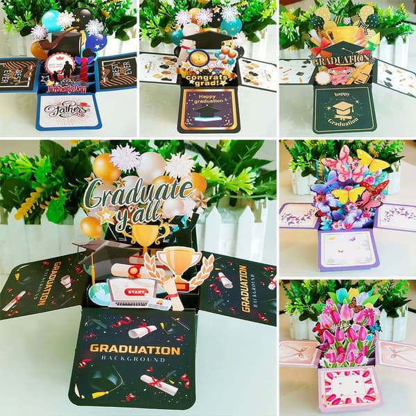 3D Pop-up Bukett Papirblomster 2 2 2