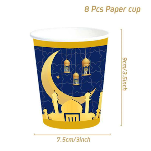 Eid-paperilautasarjoja - kupit, lautaset ja servietit 1 1