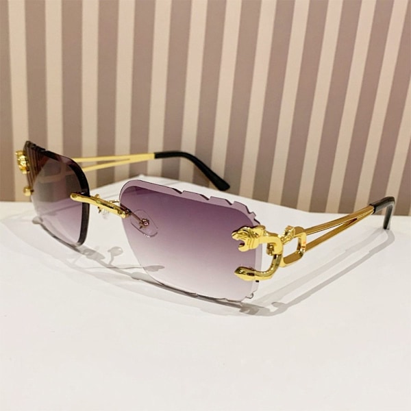 Cut Edge Solglasögon Cheetah Design Solglasögon TRANSPARENT Transparent