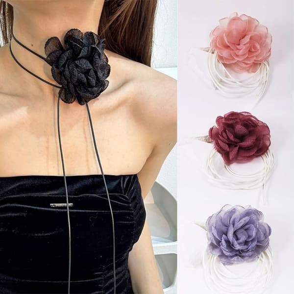 Blomsterchoker Halskjede 3 3 3
