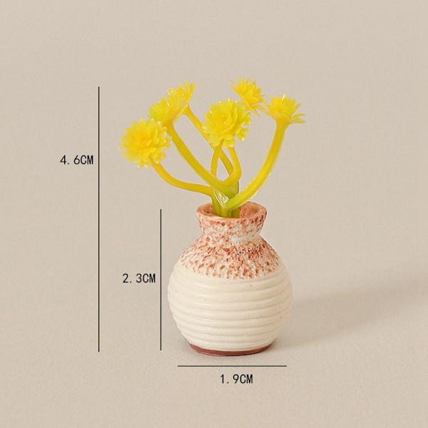 Nukkekodin miniatyyri muovinen simulaatiomaljakko 3 3 3
