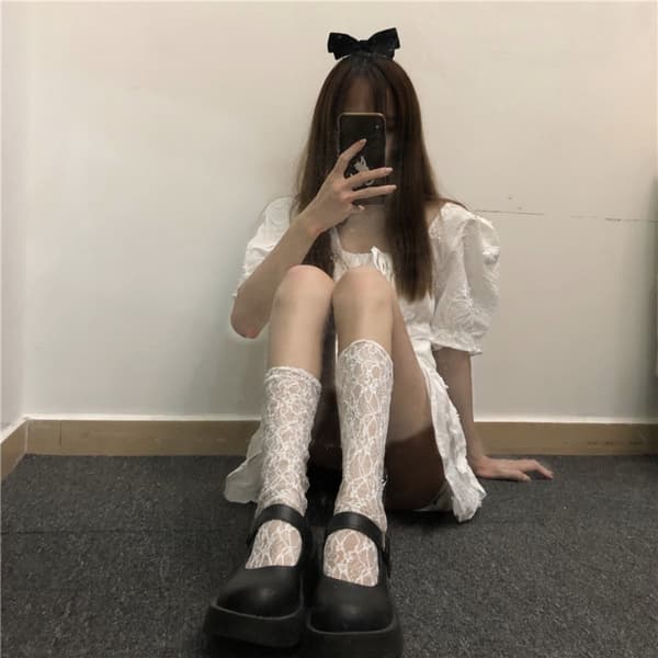 Harajuku Strømper Fiskenet SORT 2 SORT 2 black 2