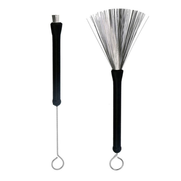 Jazz Trommebørste Trommestik Børste SORT PLASTIK Black Plastic-Plastic