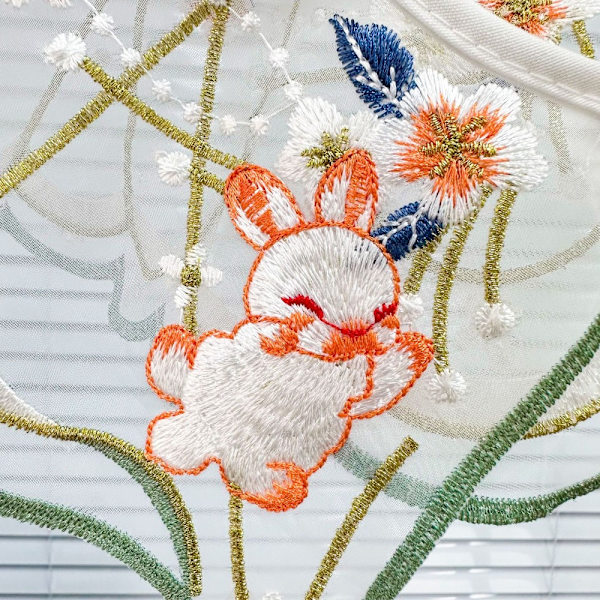 Rabbit Embroidery Lasten kaulus Hanfu Cloud Olkapää