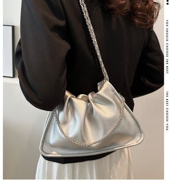 Skuldertaske Håndtaske SØLV Silver