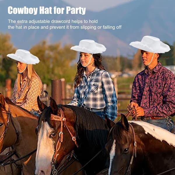 Cowboyhat Rå Kant Cowboyhat BLÅ Blue