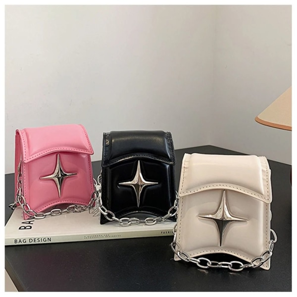 Koreansk kæde skuldertaske Y2K håndtasker PINK pink