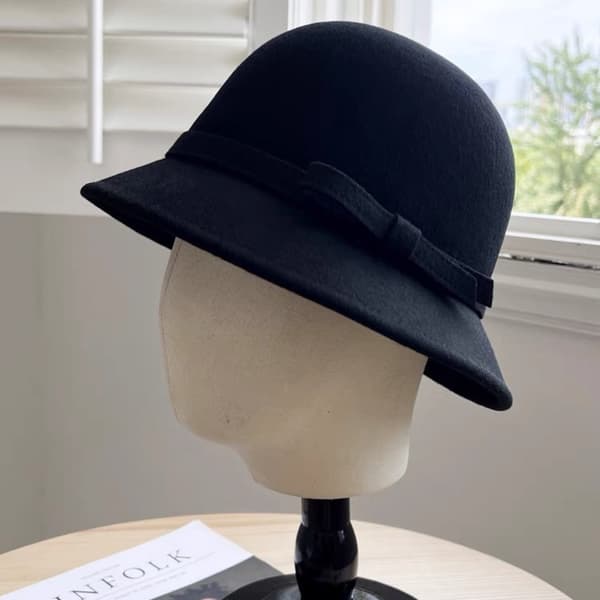 Ylle Basin Hatt Fransk Ylle Hatt SVART Black