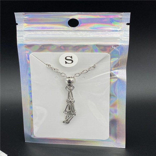 Crystal Holder Cage Necklace Crystal Net Metal Necklace SILVER S Silver S
