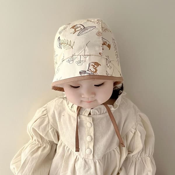 3-24M Baby Bucket Hat Solhat KAFFE Coffee