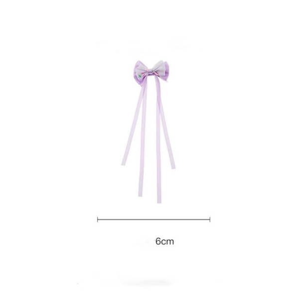 2stk Sløyfebånd Hårklemme Dusk Streamer Hårnåler ROSA MESH pink mesh-mesh