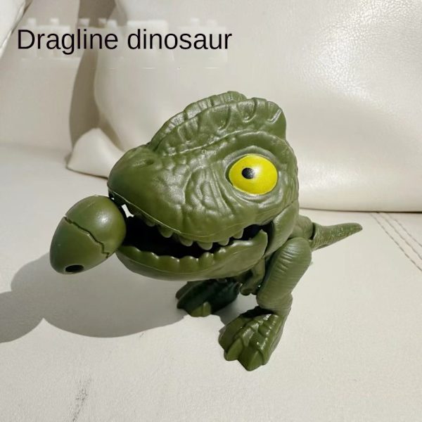 Dinosaur nøkkelring Trekk tråd Teeth Pull Line Dinosaur nøkkelring