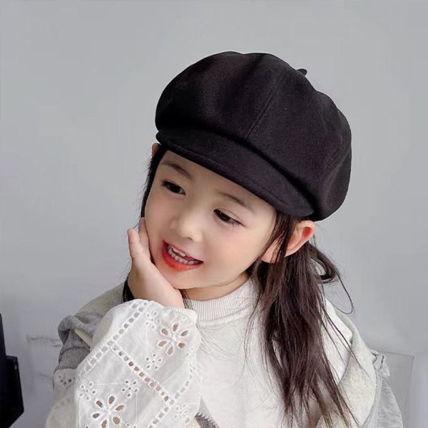 Baby Beret Hat Barn Berets SVART black