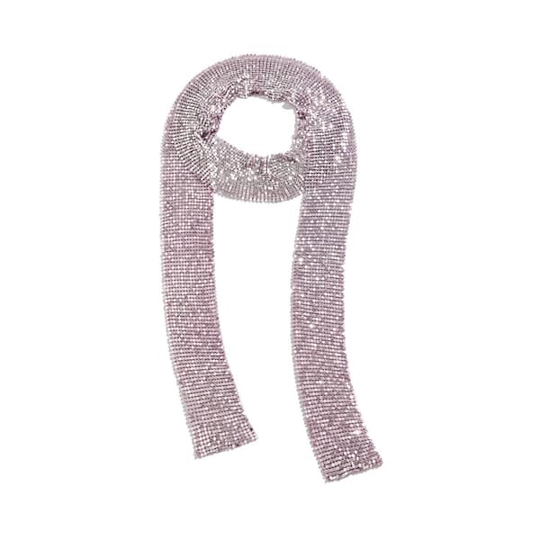 Halsduk Halsband Lång Aluminium Mesh Smycken SILVER SILVER Silver