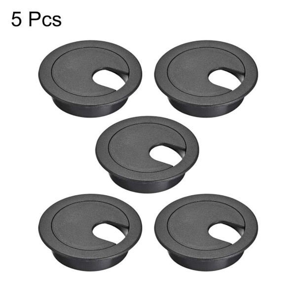 5 kpl Kaapelireiän cover Johto Kaapeliläpiviennit Reiän cover MUSTA 5 KPL Black 5pcs