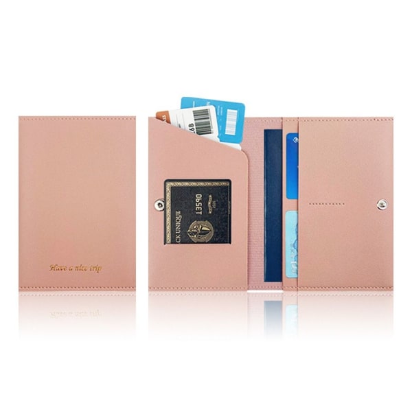 Pass Cover Dokument Kredittkort Veske ROSA Pink